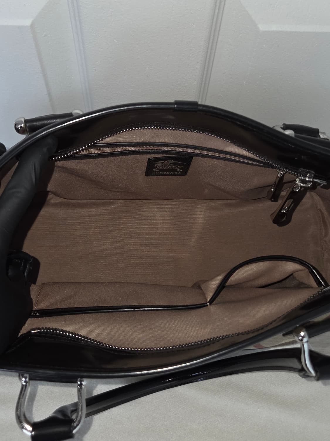 버버리 노바 체크 PVC/레더 토트백 상품이미지7