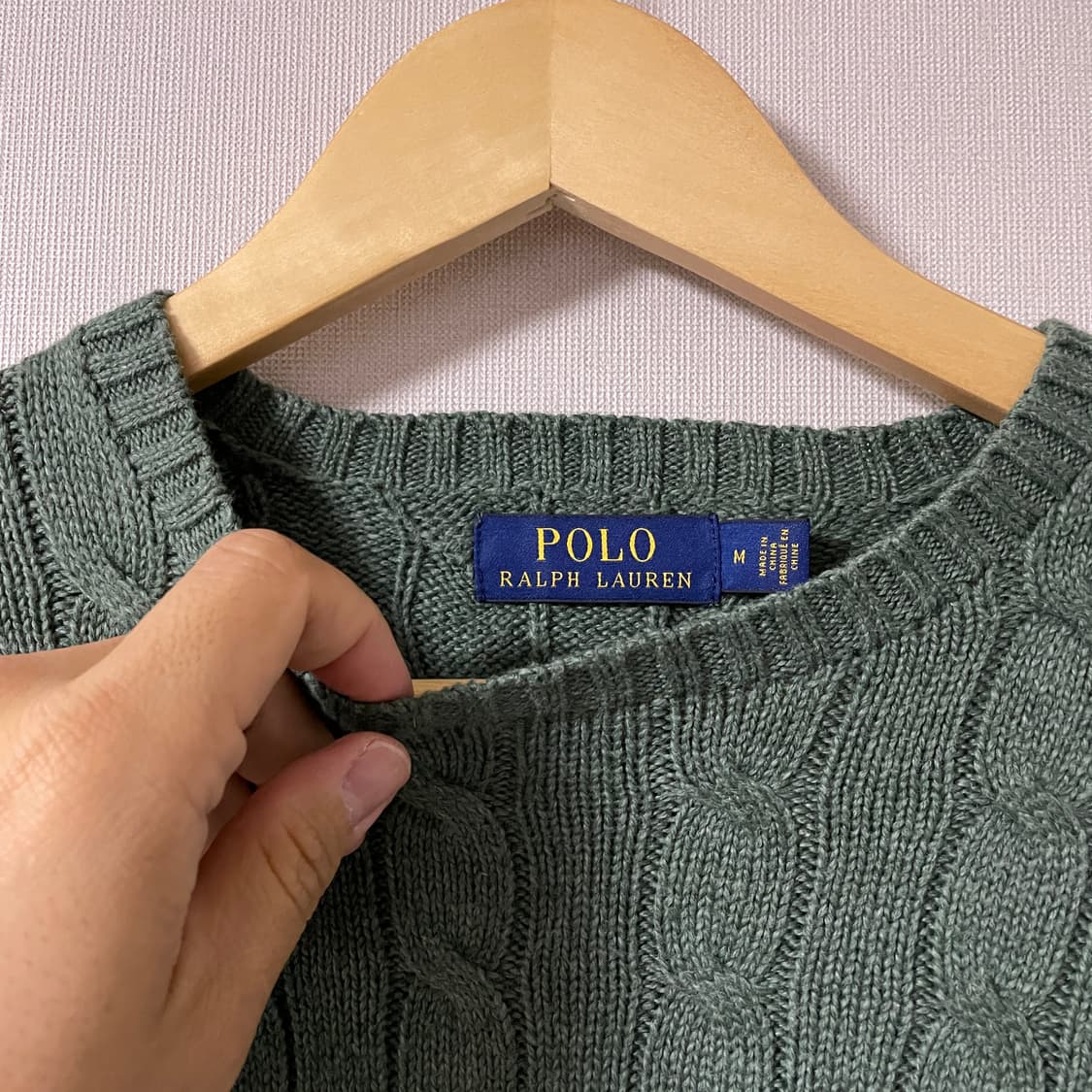 폴로 랄프로렌 케이블 니트 남성 M (95-100) 상품이미지3