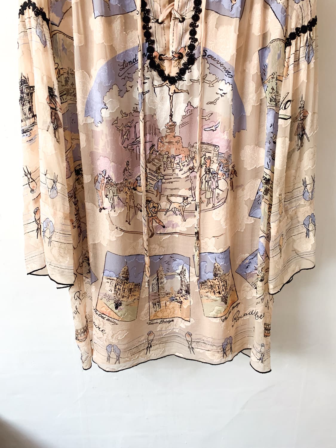 안나수이 보헤미안 포스트카드 실크 원피스 상품이미지4