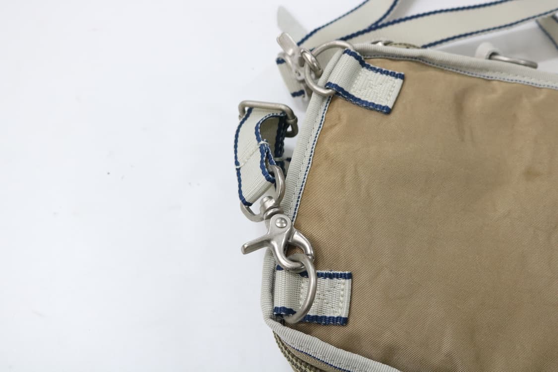 DIESEL 디젤 빈티지 스웨이드 트리밍 나일론 크로스백 베이지 상품이미지7