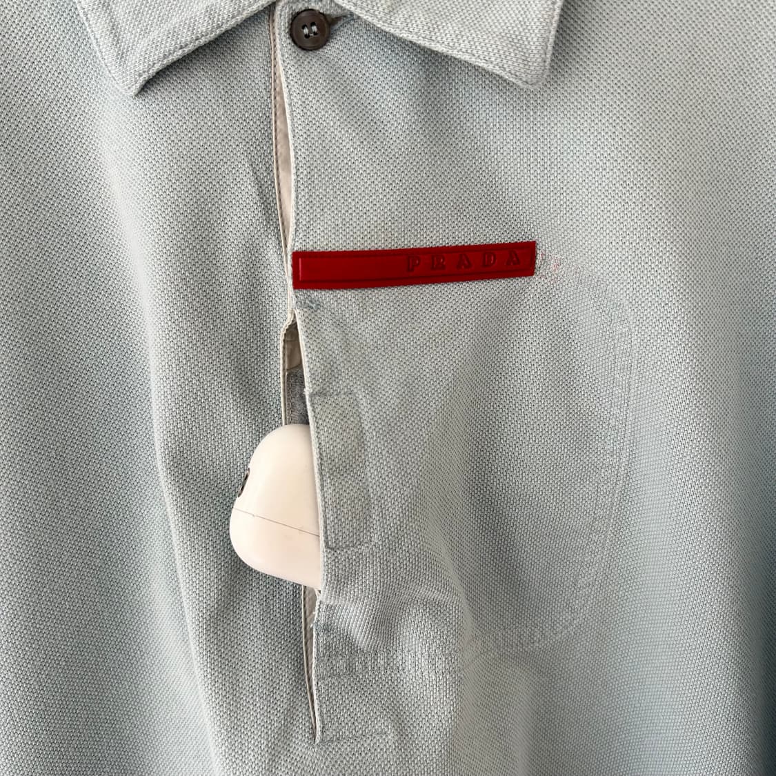 프라다 스포츠 체스트 포켓 폴로 셔츠 상품이미지5