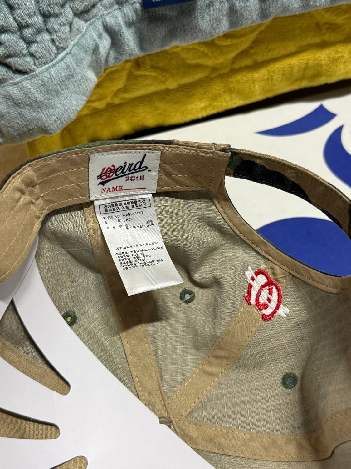 위얼드월드 드림팀 카모 볼캡 상품이미지4