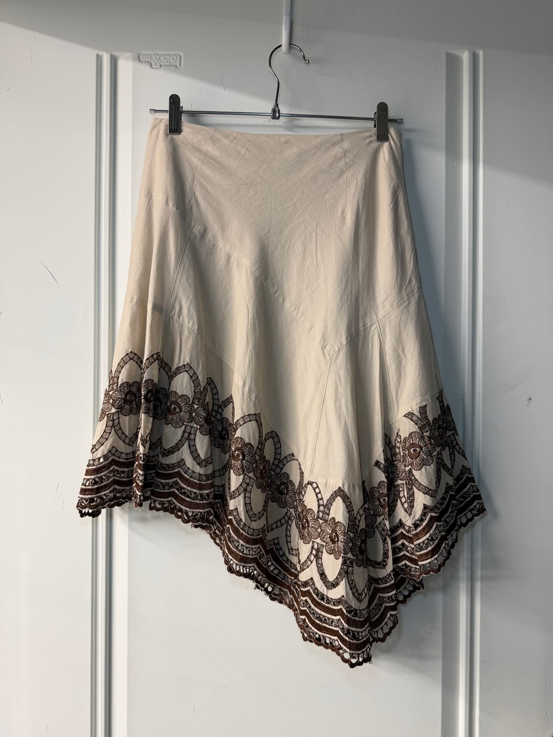 일본빈티지 자수 언발 미디스커트 상품이미지8