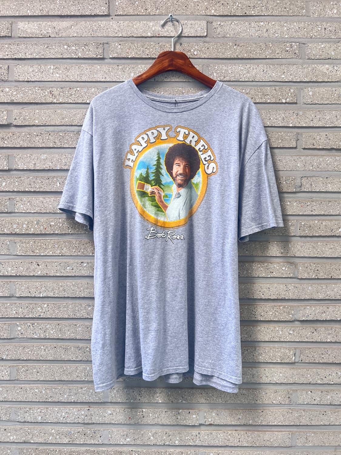 [2XL]Bob Ross 밥 로스 HAPPY TREES 프린팅 티셔츠 상품이미지2