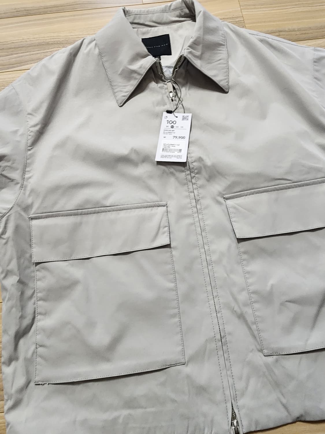 스파오오버핏집업점퍼100사이즈라이트그레이 상품이미지3
