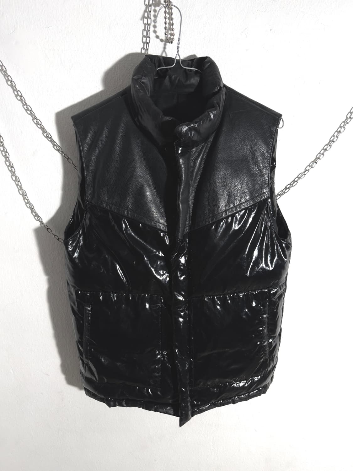 rare* 지방시 리카르도티시 오피움 09AW 레더패딩 베스트 상품이미지3