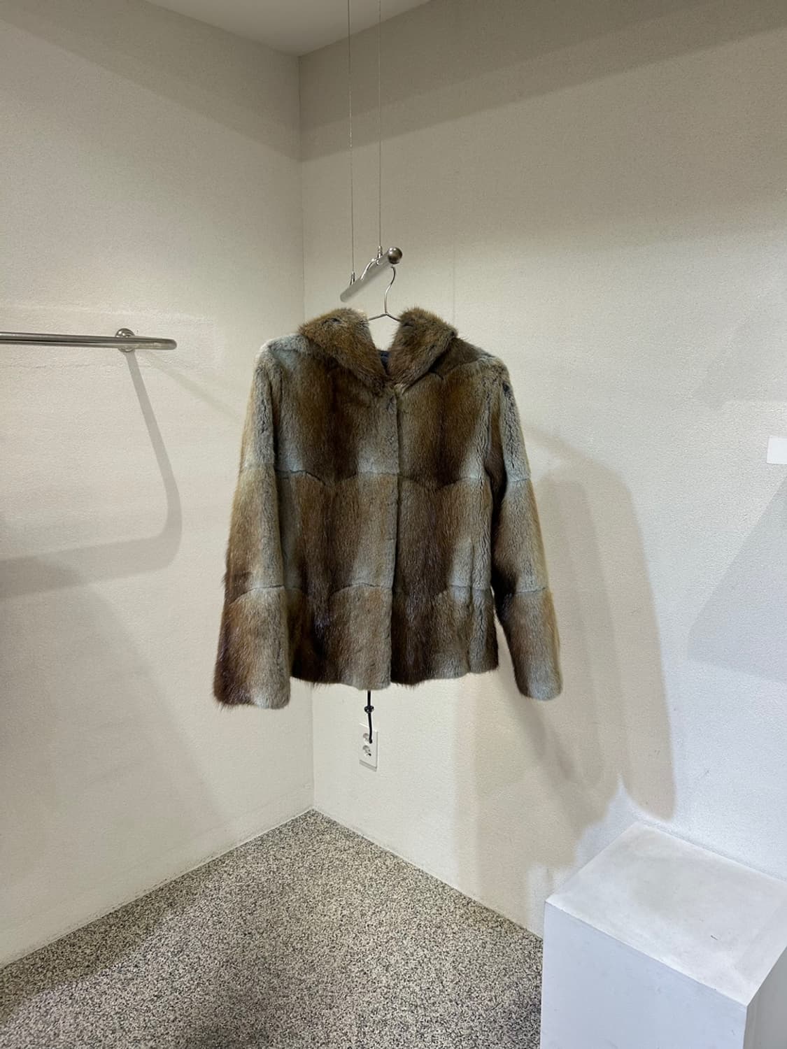 Rabbit 토끼털 후드 퍼 코트 상품이미지1