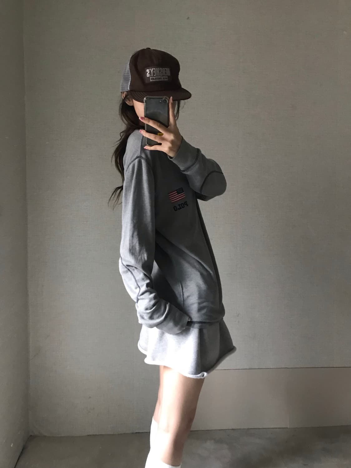 폴로 성조기 와플 롱슬리브 상품이미지4