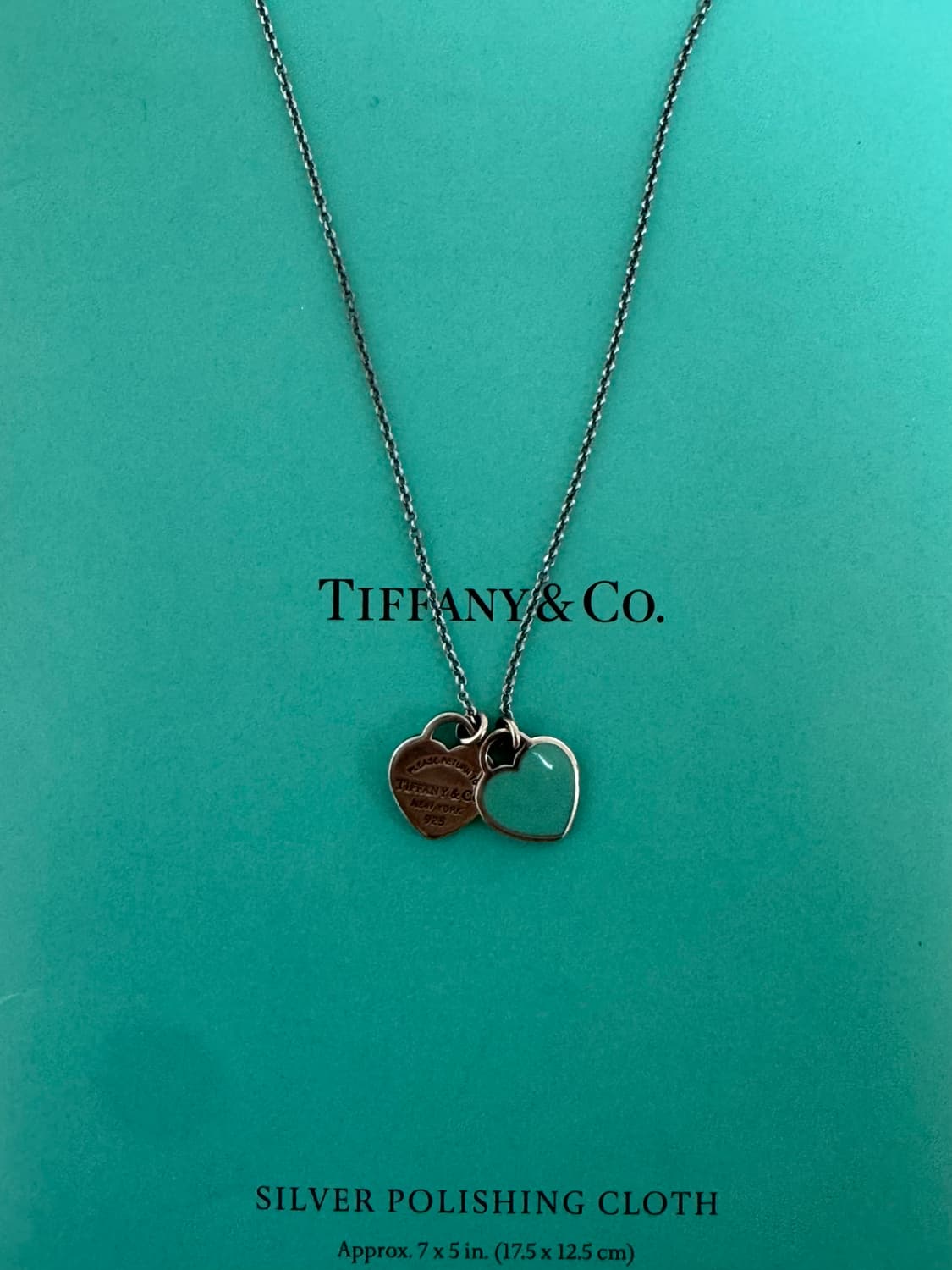 블루 실버 925 리턴투 티파니 더블 하트 목걸이 상품이미지1
