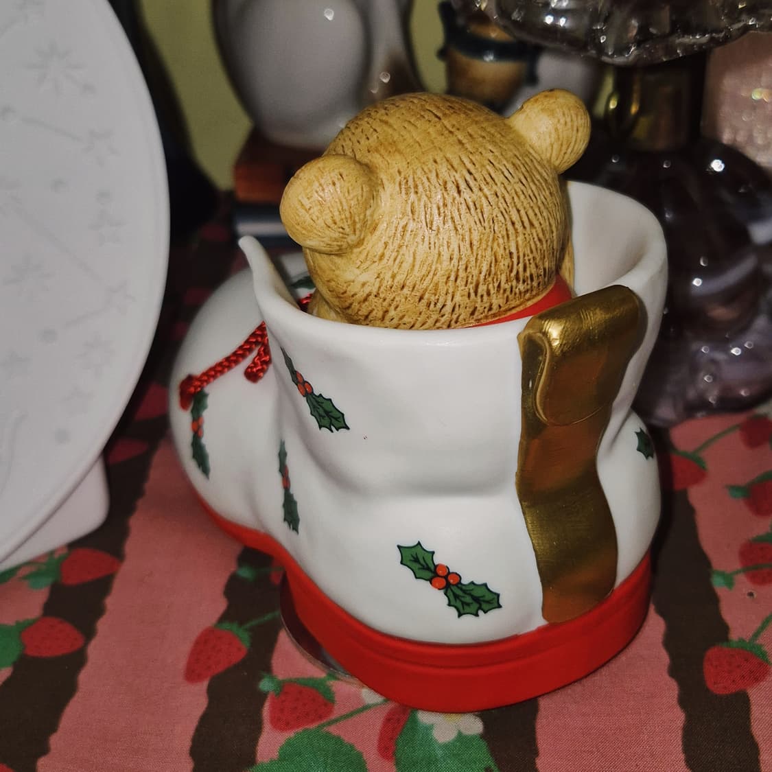 00s 세토 크리스마스 부츠 베어 도자기 오르골 상품이미지9