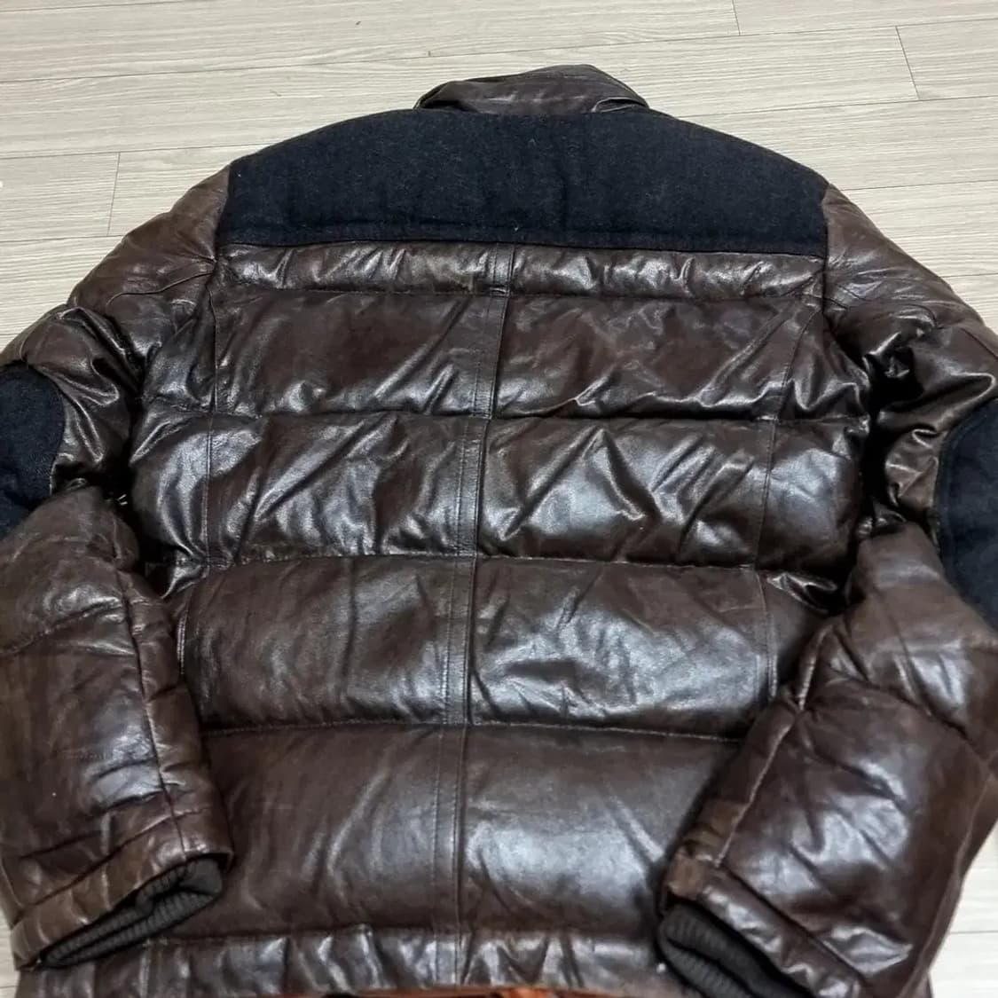 코오롱 시리즈(series) 양가죽 오리털 패딩 점퍼 브라운 남성(95) 상품이미지2