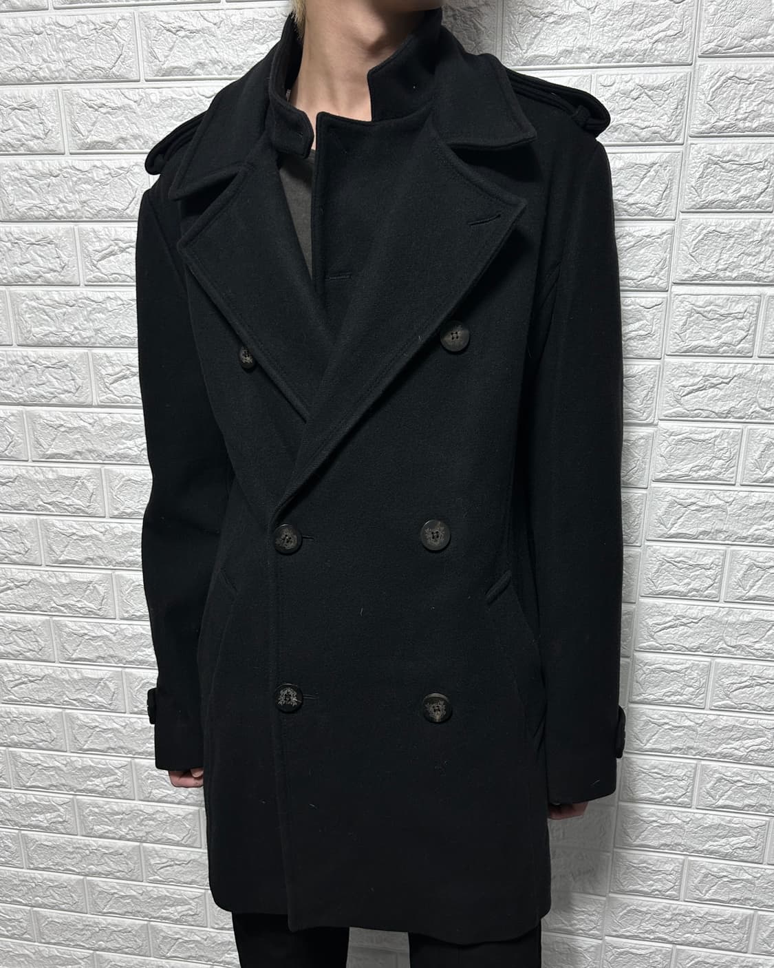 우영미 더블 판넬 울 코트 상품이미지1