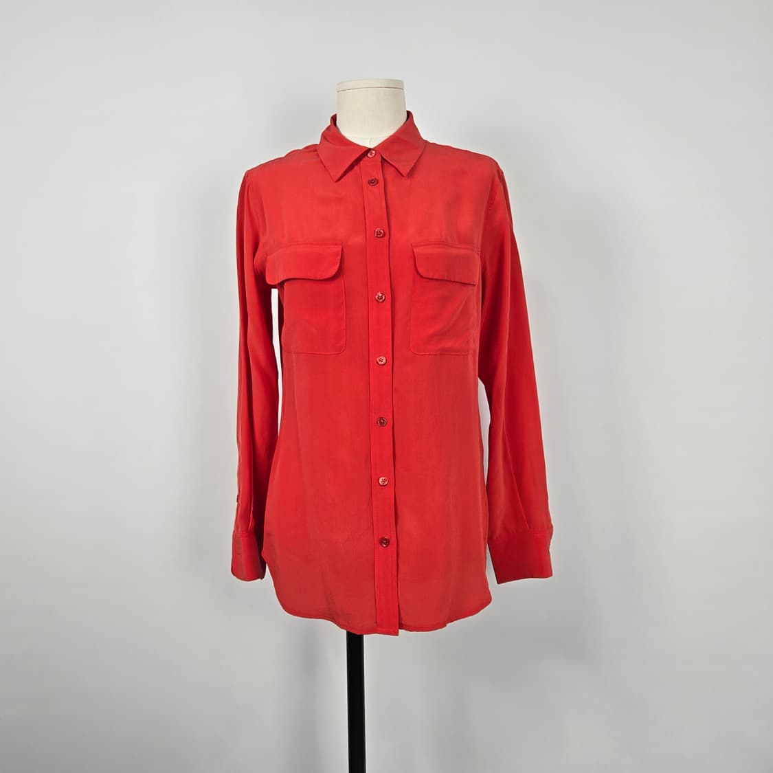 0108.이큅먼트  포켓 긴팔 슬림실크 100%셔츠XS 상품이미지1