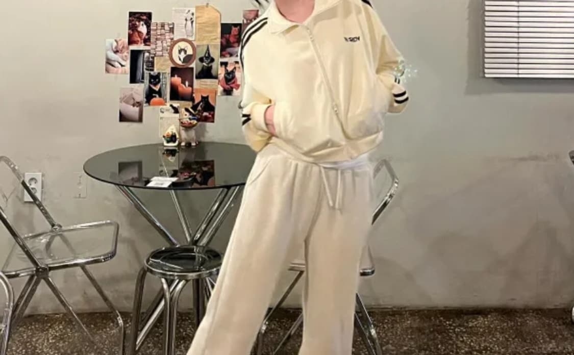 널디 트랙탑 져지 세미크롭 상품이미지1