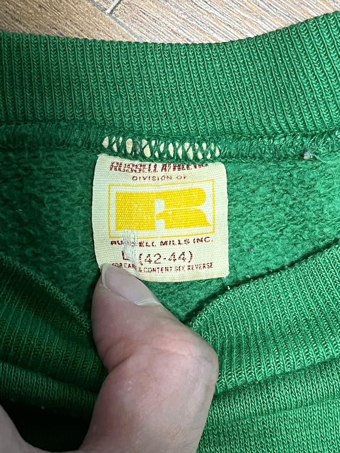 70s 빈티지 러셀 스웻 그린 상품이미지2