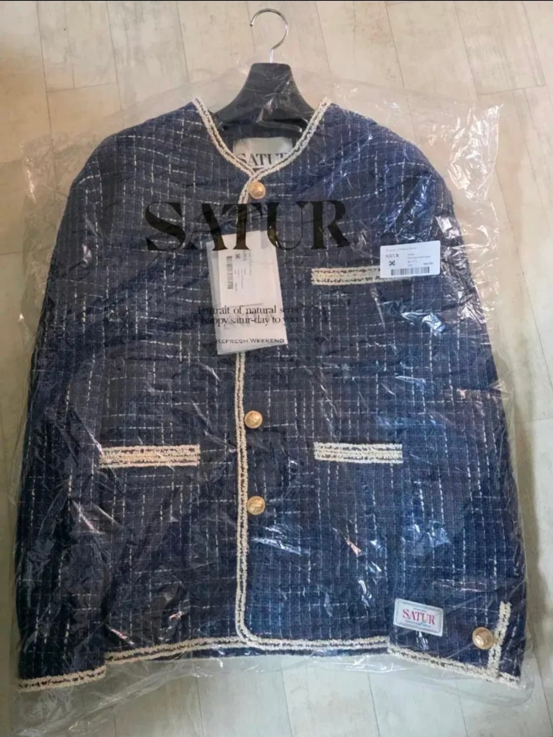 세터 몰턴 트위드 자켓 L 상품이미지2