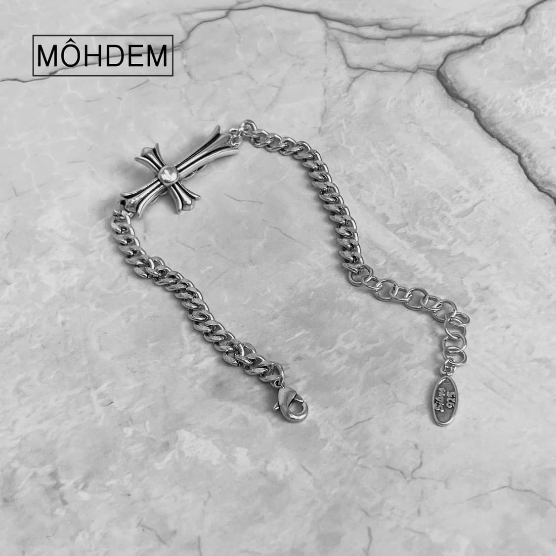 [Unisex] 크로스1 실버 크롬 체인팔찌 상품이미지6
