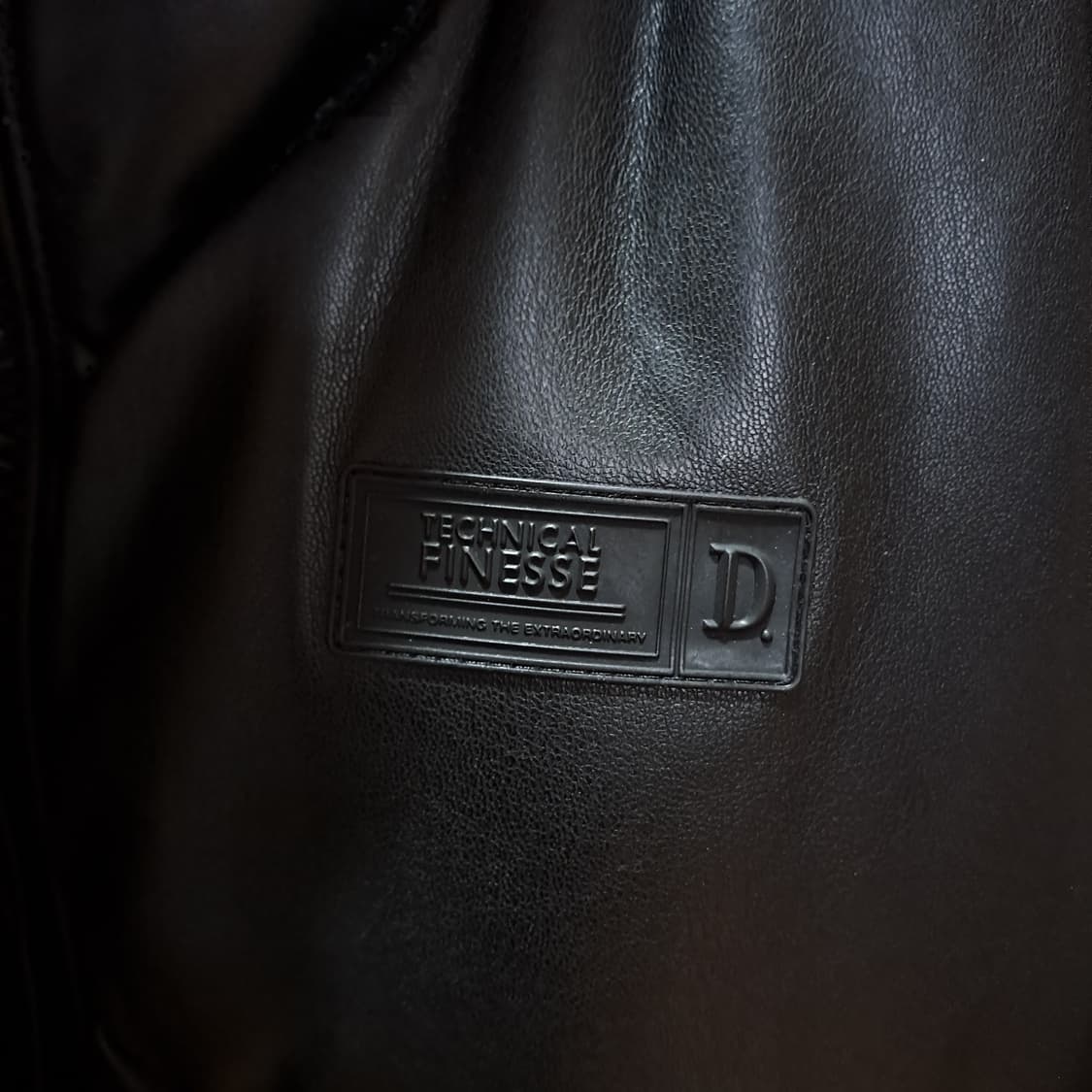 (택포) ZARA 페이크 레더 빅퀼팅 패딩 자켓 L A922 상품이미지4