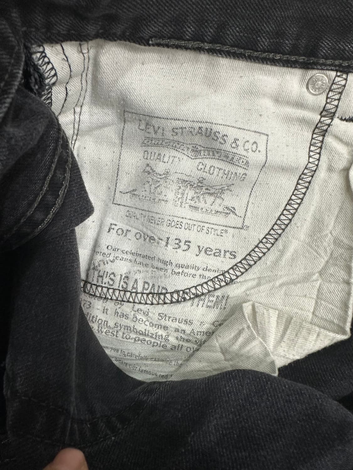 리바이스 511 블랙 데님 27사이즈 상품이미지7