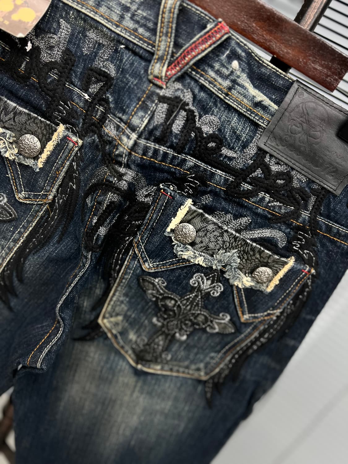 포켓 실버가죽자수  데님  상품이미지6