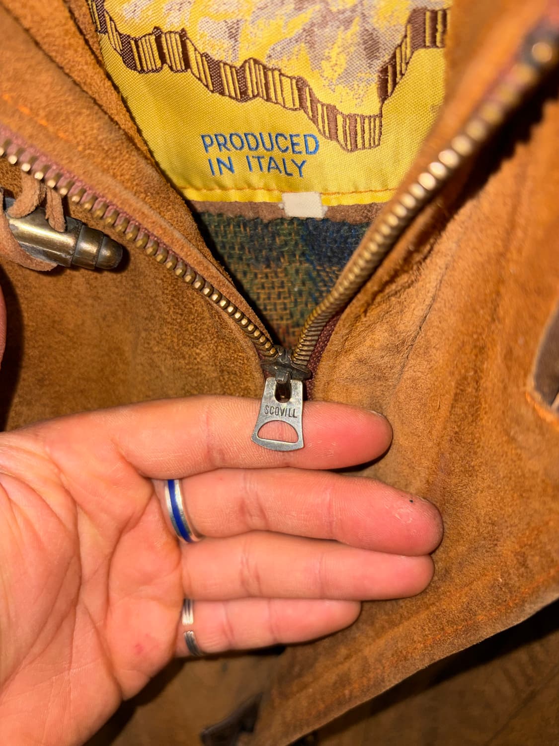 70’s Italian scovill heavy suede jacket 상품이미지8