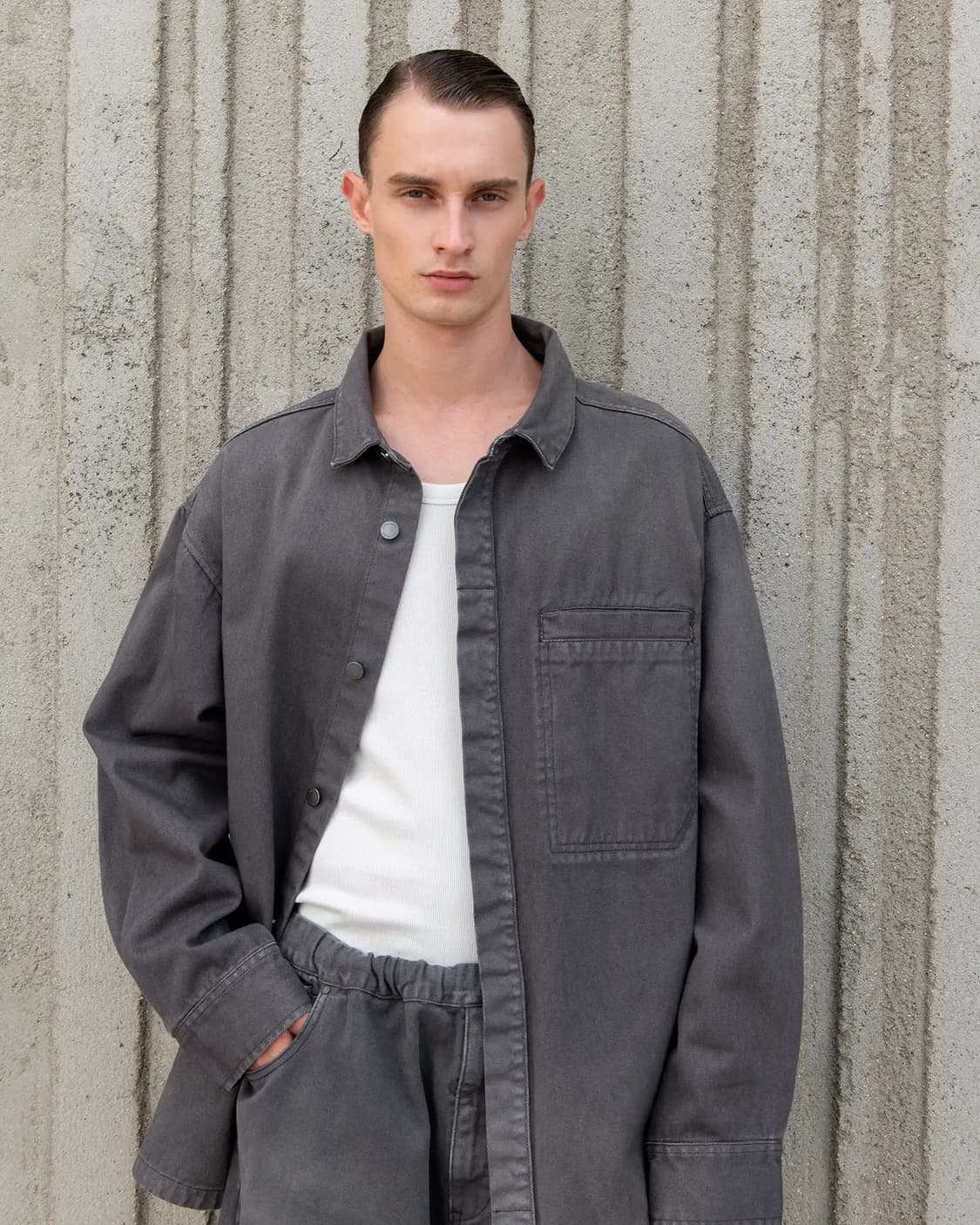 엔타이어스튜디오 허르큘린 셔츠 스톤 라이트 S사이즈 상품이미지4