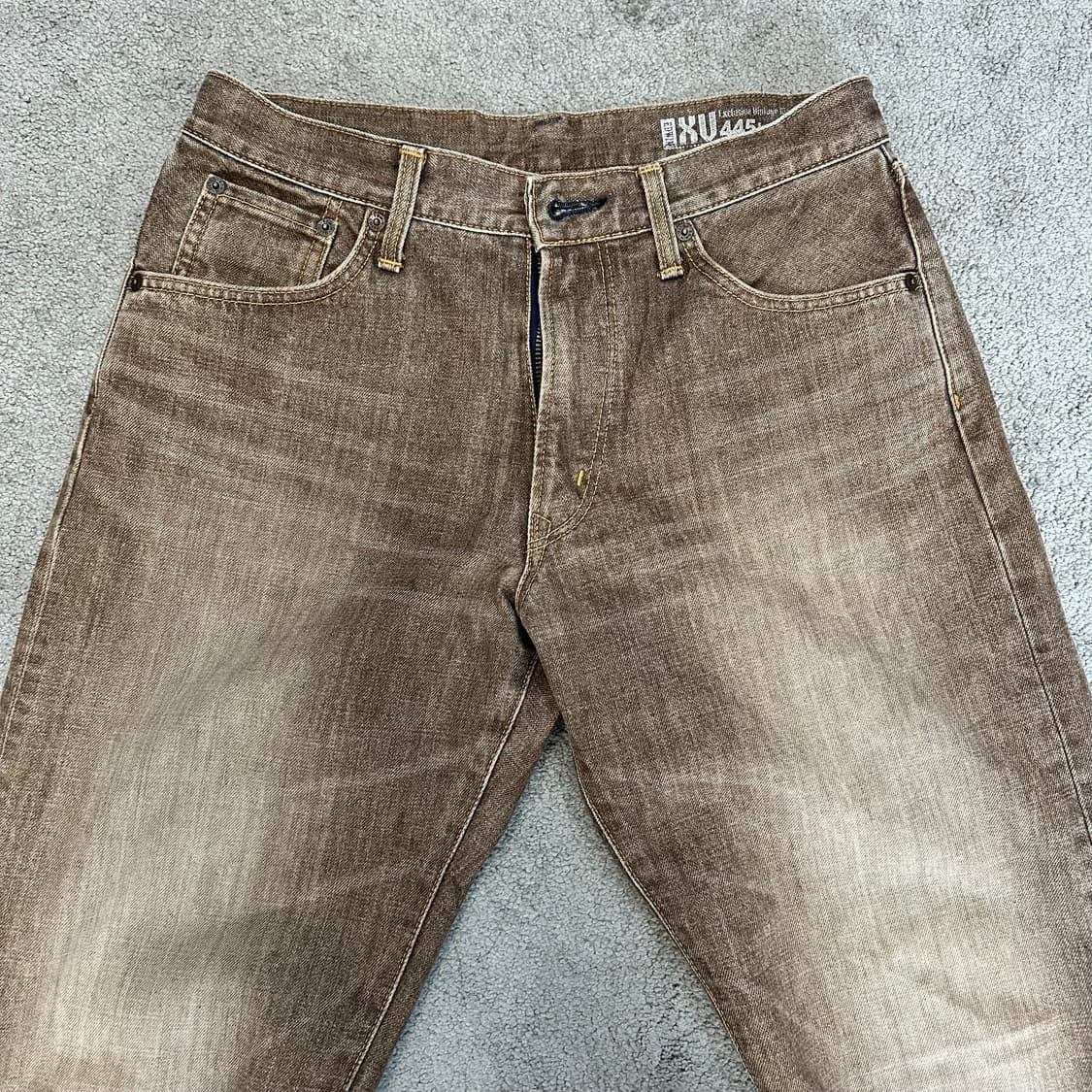 에드윈 00s "Loose 445" 브라운 워싱 데님 팬츠(31) 상품이미지5