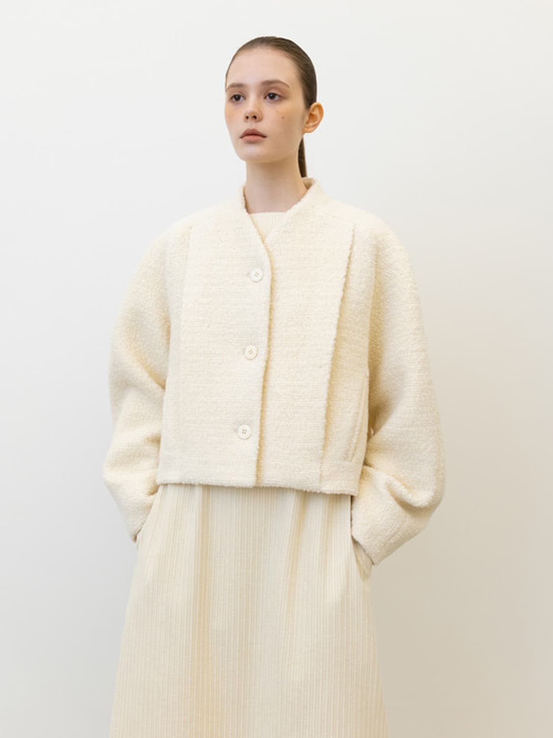 르셉템버 le17septembre 부클트위드 울자켓 상품이미지1