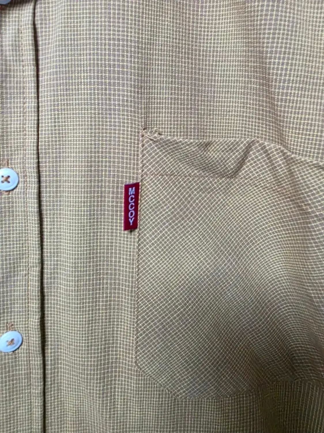 명품 맥코이 긴팔 셔츠 옐로우 컬러  사이즈 105 춘추용 상품이미지4