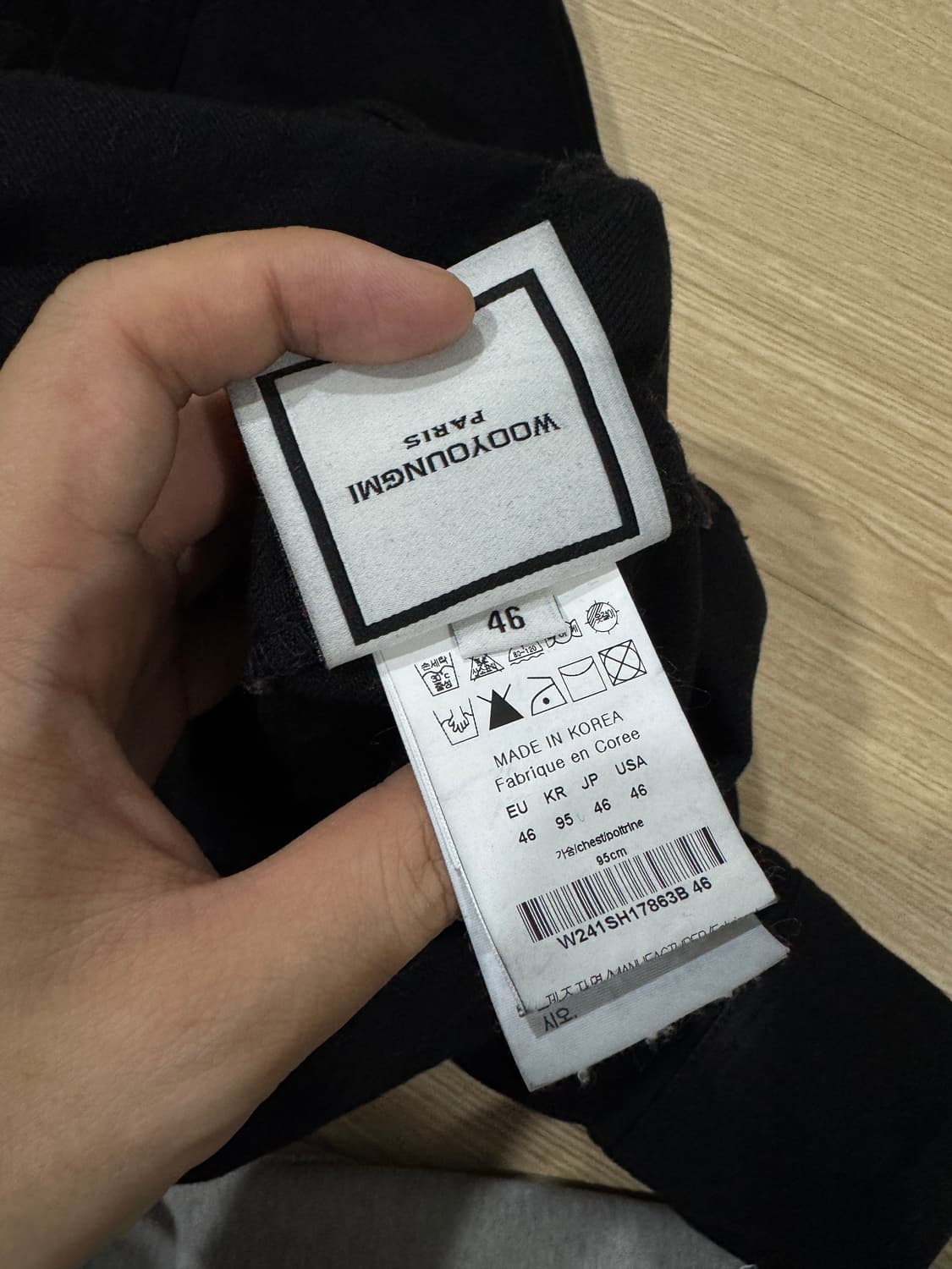 [46] 우영미 24SS 백로고 데님 셔츠 자켓 블랙 상품이미지5