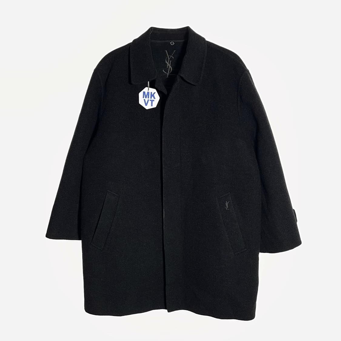 입생로랑 자수로고 하프롱 코트 상품이미지1