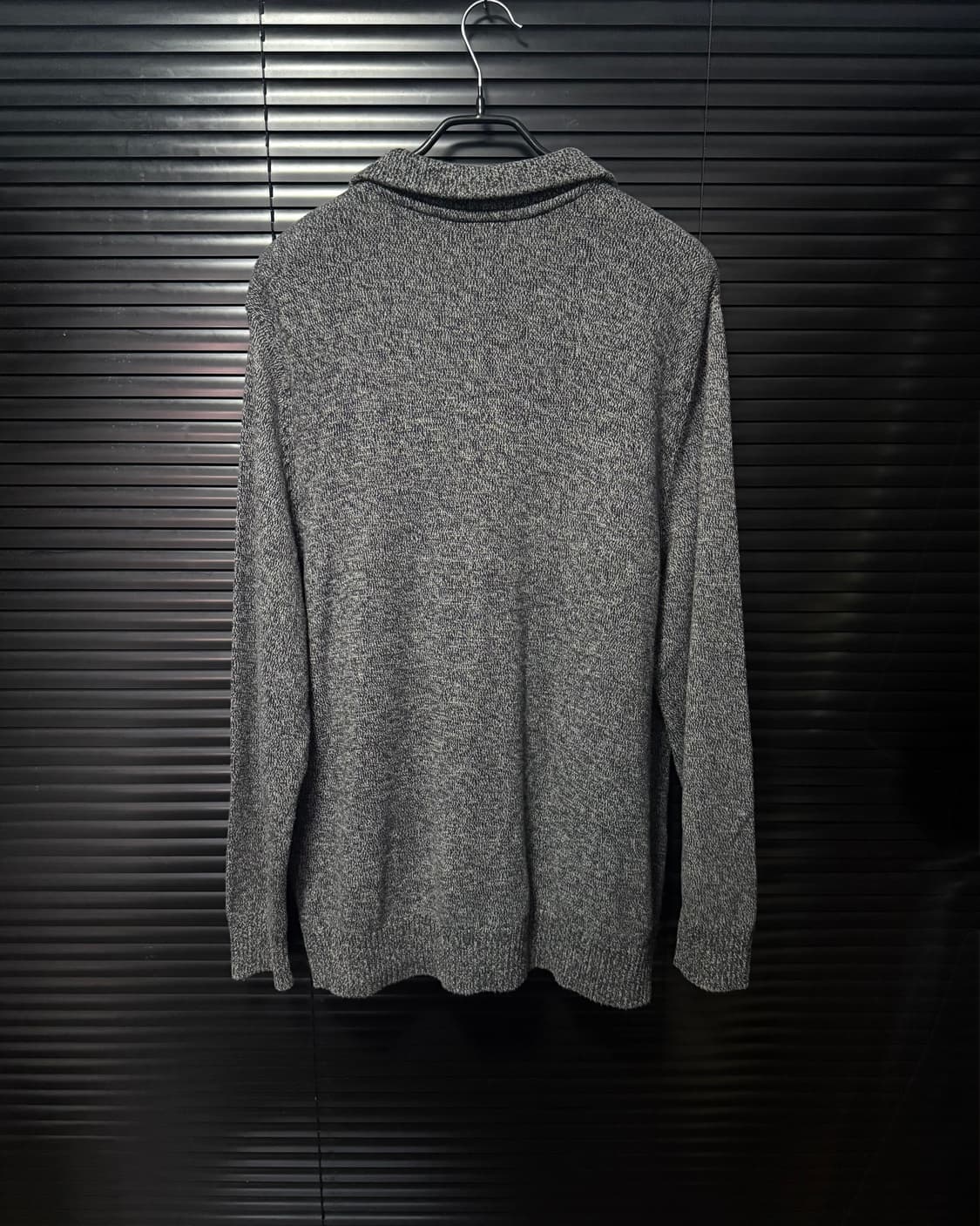 ck 캘빈클라인 진스 반집업 니트 스웨터 차콜 블랙 보카시 반목 목폴라 상품이미지5