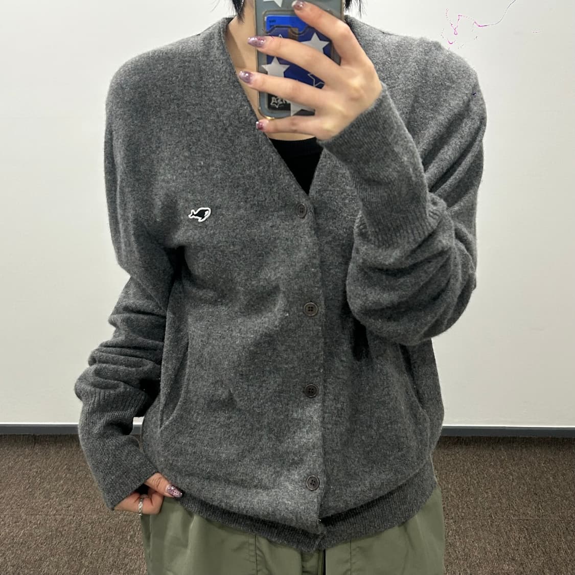 Neithers 네이더스 차콜 니트 가디건 상품이미지1