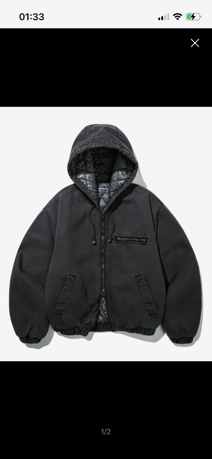 어반스터프 오버 다잉 후드 워크 자켓 (챠콜) 상품이미지1