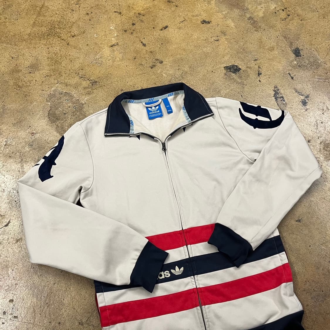 아디다스 베이지 데님 카라 스타 별 져지 트랙탑 95 상품이미지1