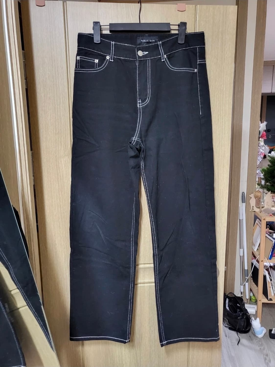 퍼블릭 아이콘 스티치블랙데님 상품이미지1