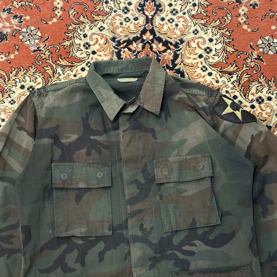 미군 90s BDU 정글 퍼티그 자켓 (L-XL) 우드랜드 상품이미지2