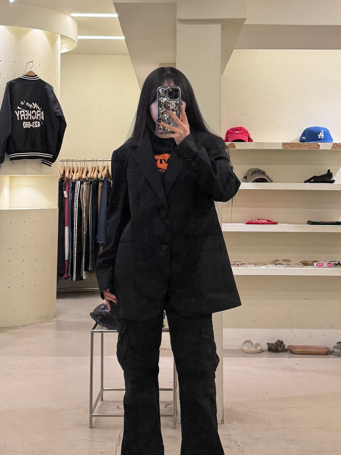 던스트 테일러드 블레이저 자켓 블랙 U1564 상품이미지1