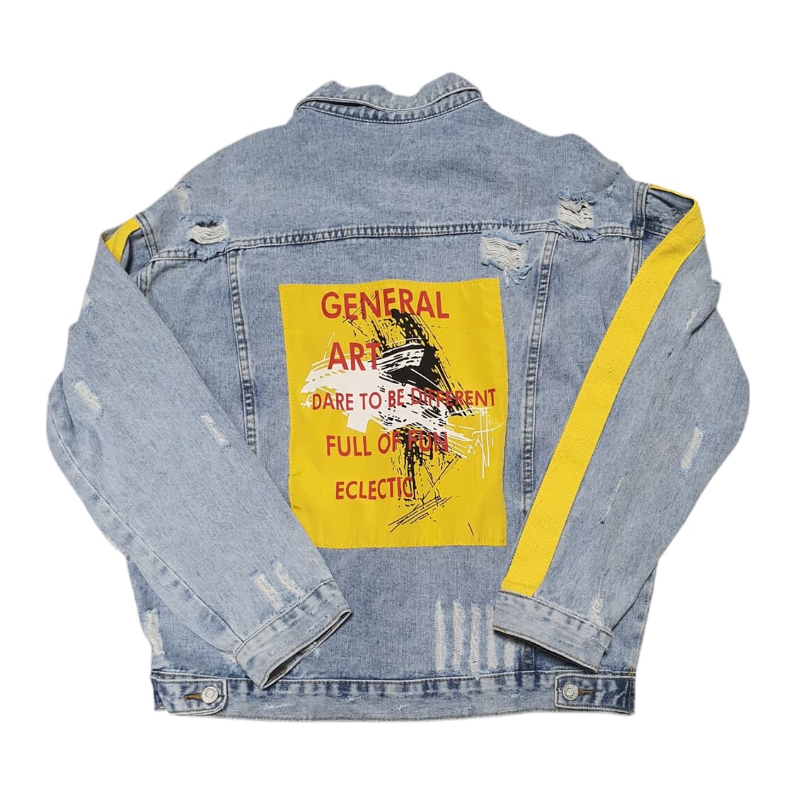 ✨ (바배) 오버핏 라인 배색 패치 청자켓  상품이미지1