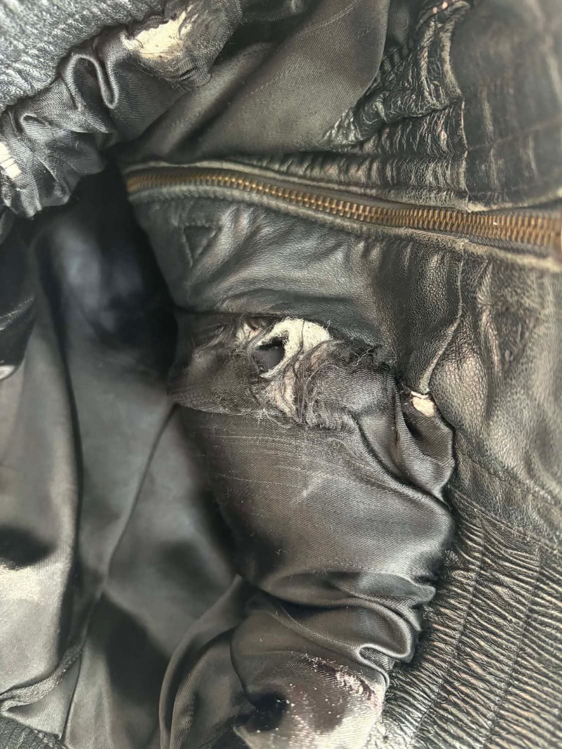 Vintage 90s 후드 퍼 가죽 자켓 상품이미지7
