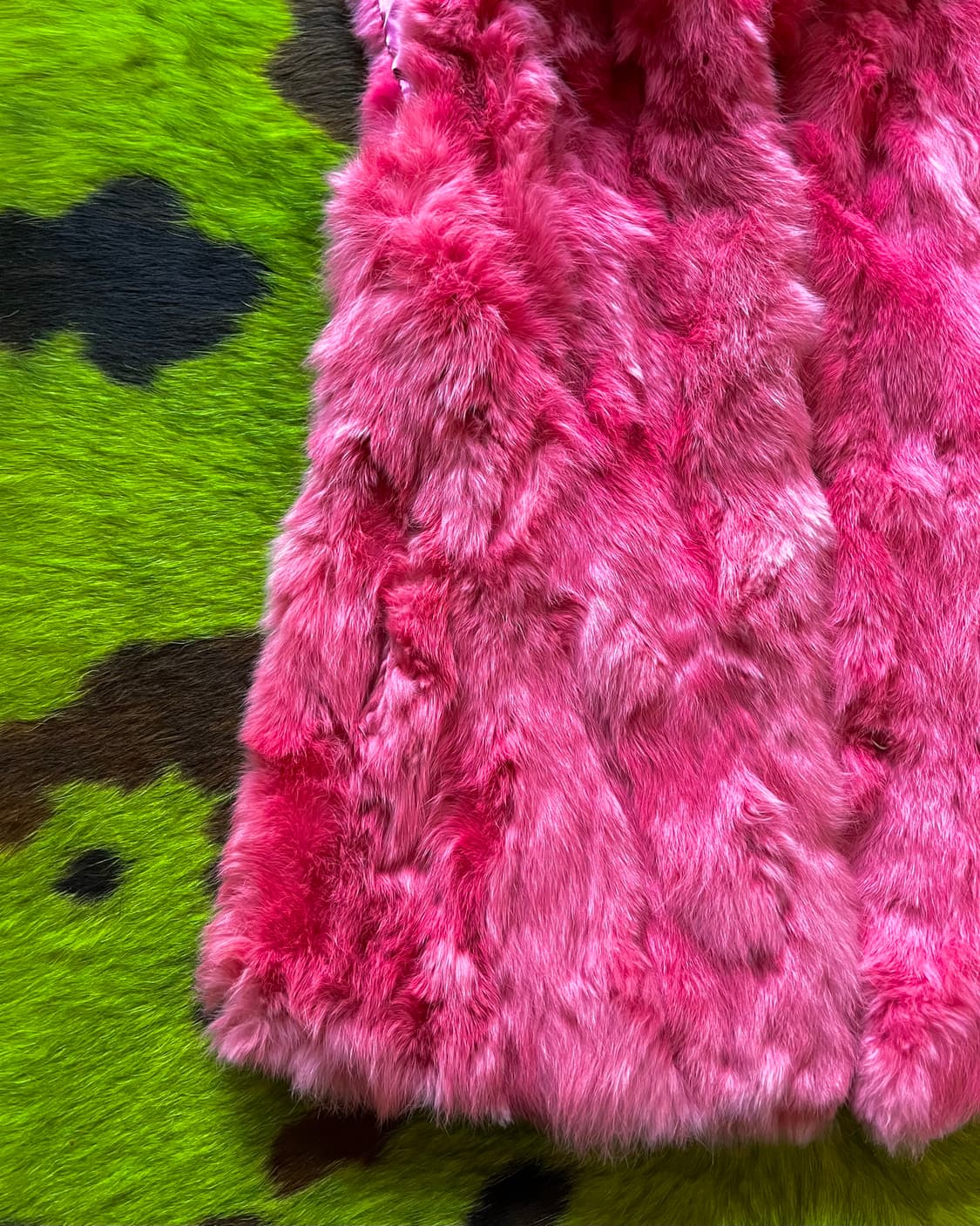 Vintage Real Pink Rabbit Fur Vest 상품이미지5