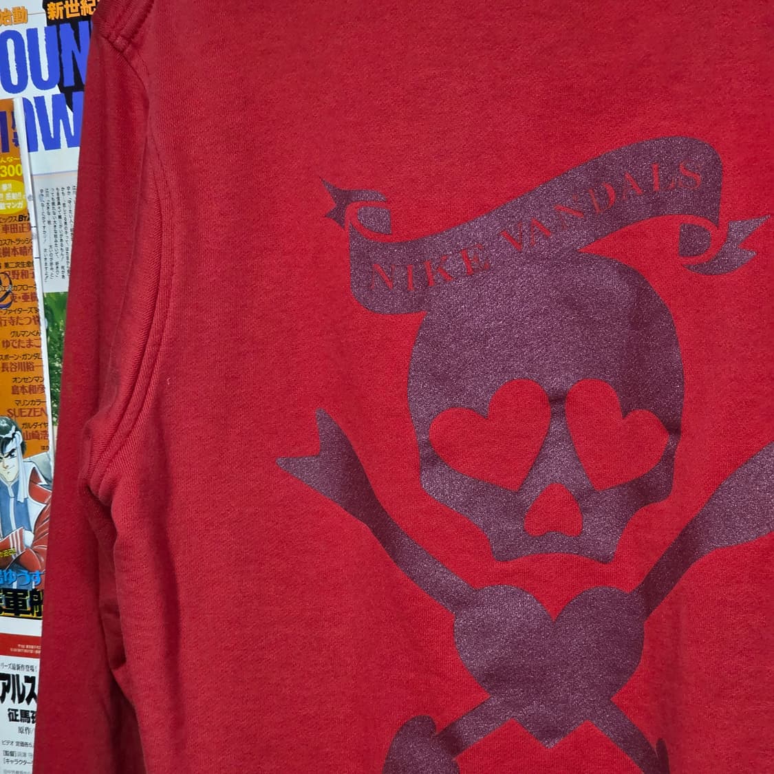 나이키 레드 스컬 프린팅 그래픽 후드티 상품이미지4