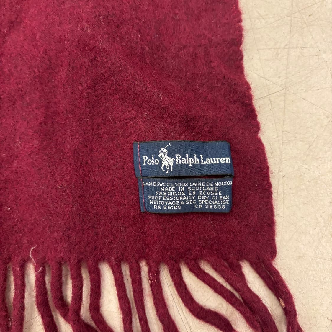 폴로 랄프로렌 버건디 머플러 상품이미지3