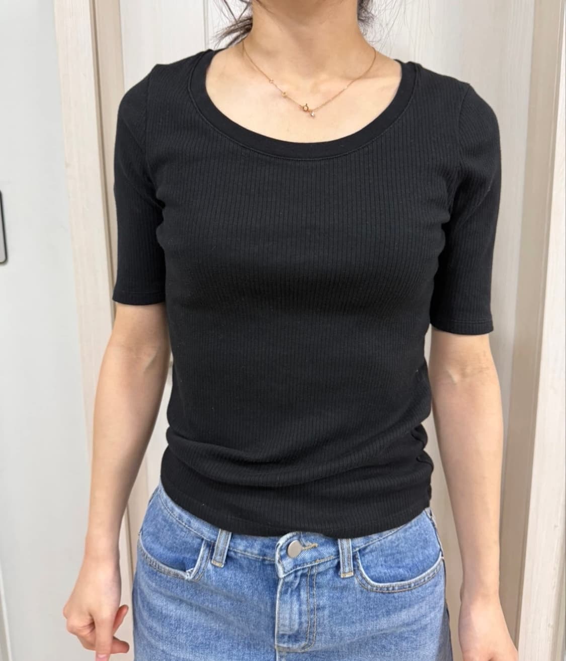 유니클로 유넥 골지 반팔티 상품이미지1
