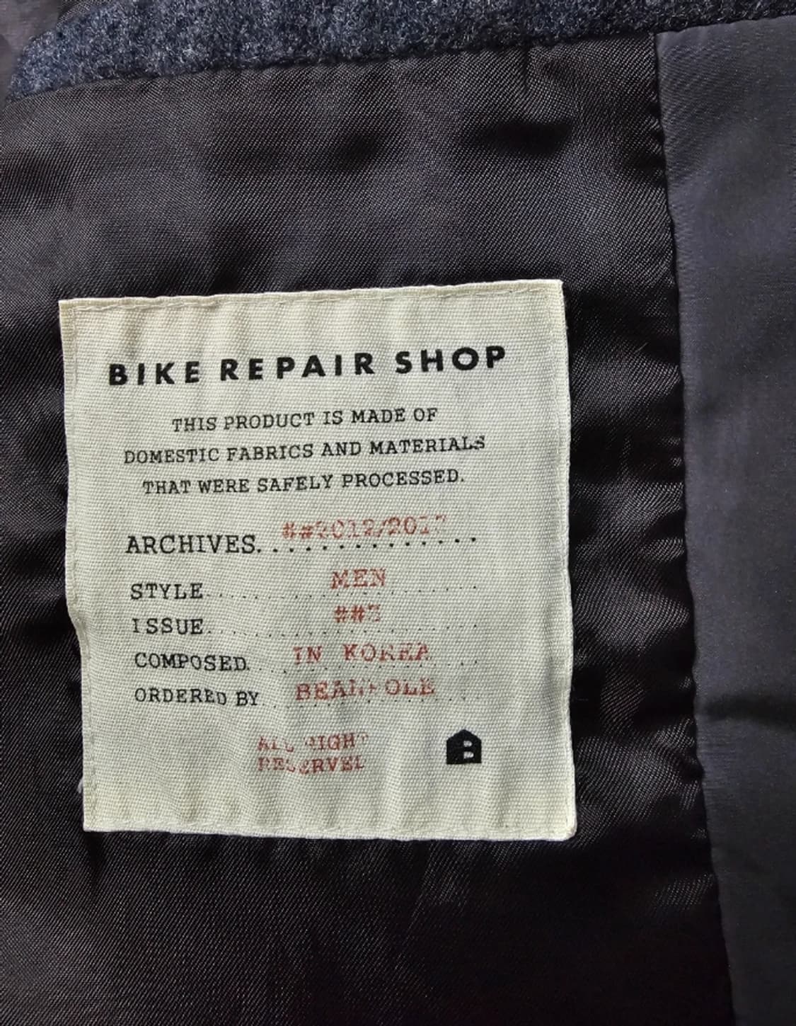 빈폴 닥스 바이크 리페어 샵 퀼팅 자켓 100 상품이미지9