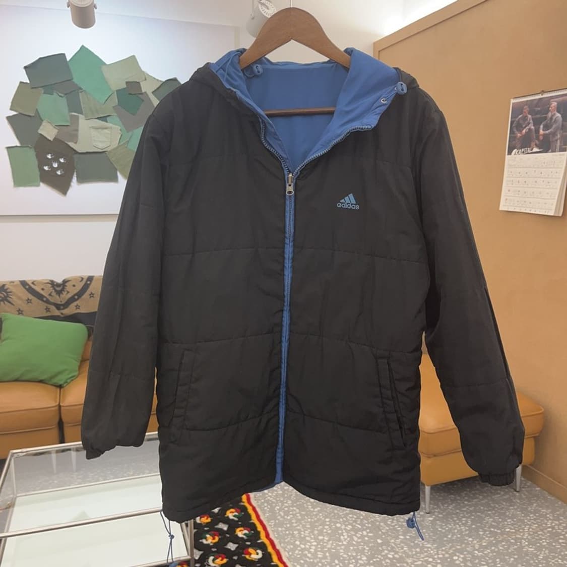아디다스 레트로 다크블루 리버시블 바람막이 자켓 100 C08484 상품이미지5