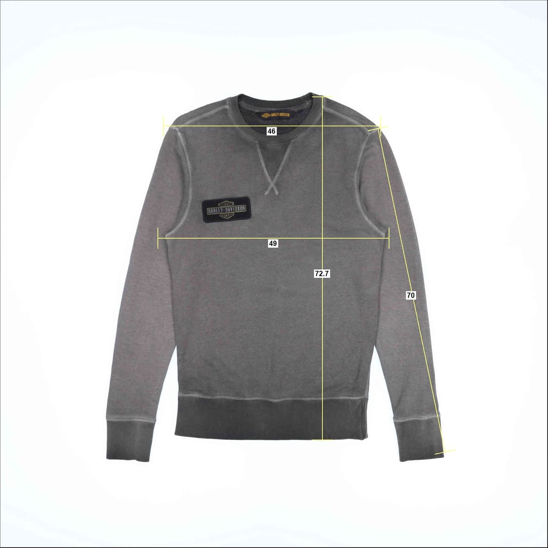 [M정도] 할리데이비슨 남성 크루넥 빈티지 긴팔 맨투맨 티셔츠 N6948 상품이미지9
