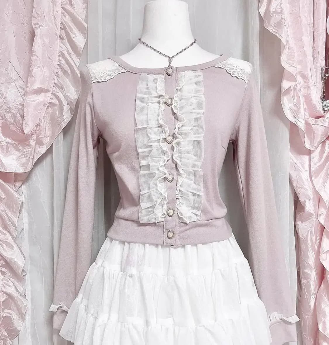 리즈리사 레이스 크롭 탑 상품이미지1