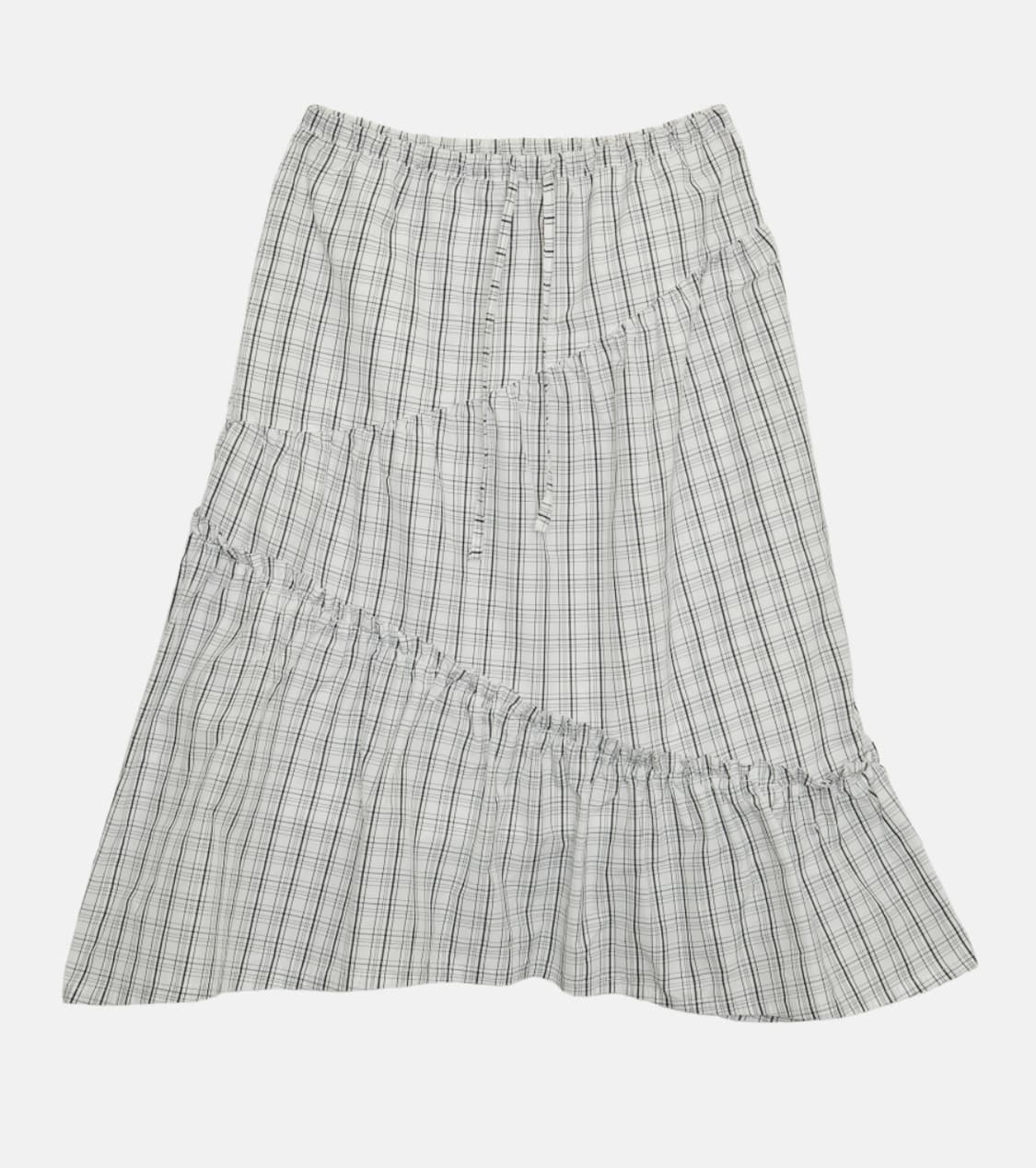 엔조블루스 셔링 밴딩 스커트 화이트 상품이미지2