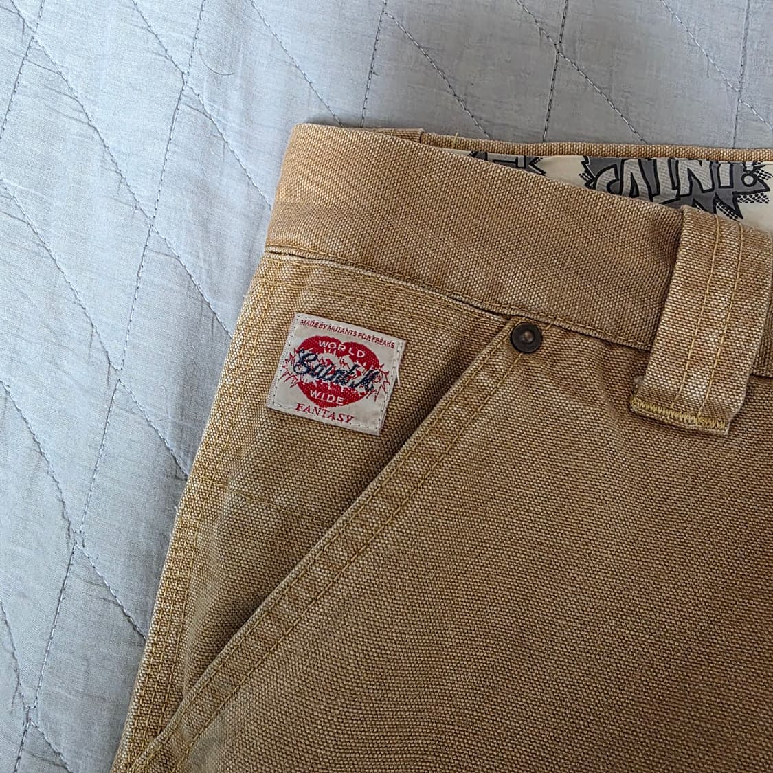 [L] 세인트미카엘 23AW 더블니 워크 팬츠 베이지 상품이미지7